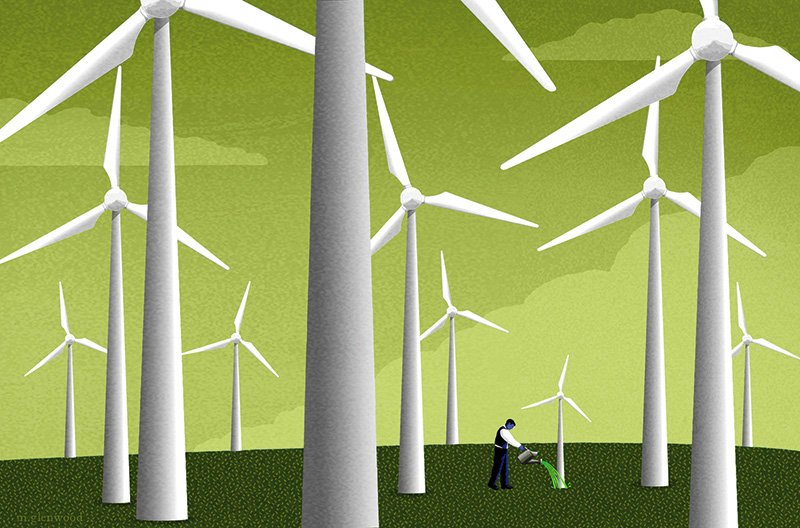 Green energy illustration